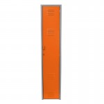 Locker metálico dual chico - 1 puerta naranja
